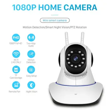 BESDER Full HD 1080P, WIFI, Kaamera, kahesuunaline Audio Liikumise Häire Home Security Traadita IP Kaamera, SD-Kaardi Pesa IR Night Vision