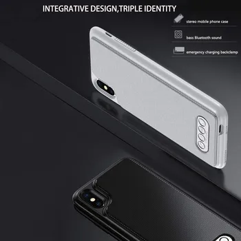 Bluetooth-Kõlariga Hi-Fi-Audio-Protective Case Mini Juhtmeta Kaasaskantav Aku Case for iPhone 6/7/8 6/7/8 pluss X/XS/XR/XS MAX