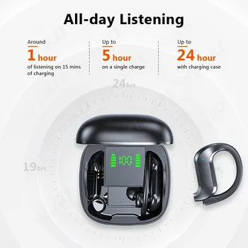 Bluetooth-Kõrvaklapid Led-Ekraan Juhtmeta Kõrvaklapid Sport Veekindel Earbuds 9D Stereo Müra Tühistamises Peakomplekt Koos Mikrofoniga