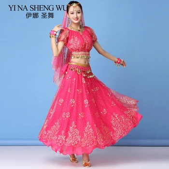 Bollywood Kleit, Kostüüm Naistele India Tantsu Set Kõhutants Sari Riided Kõht Etendus Riided Sifonki Tants Määra Uus
