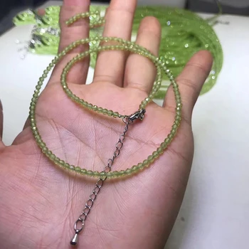 Choker Kaelakee, Looduslik granaat labrador olivine Maasika crystal apatiit kuukivi 2,8 mm Lihvitud Gemstone ring 15inch