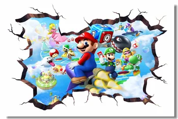 Custom Lõuend Wall Decor Kärnkonn Island Tour Partei Plakat, Super Smash Bros Tapeet 3D-Akna Kleebised Lapsed Magamistuba Kleebised #0149#