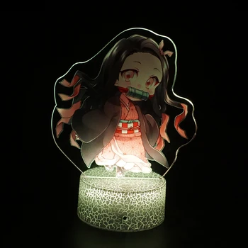 Demon Slayer Kimetsu No Yaiba Anime Öö Valgust Home Decor 3D LED Nightlamp 3d Akrüül Laua Kerge Kamado Tanjirou Nezuko