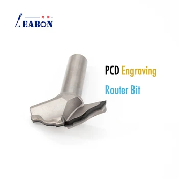 Diamond Carving Router Natuke PCD Graveerimine Bitti Milling Cutter, mida Kasutatakse CNC Masin, Puit, MDF Garderoob, Köök Kabineti Mööbel