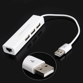 Etmakit Hot Müük Micro-USB-Võrgu-LAN Ethernet RJ45 Adapter 3-Port USB 2.0 HUB Adapter for Mac, Win 8 7 XP Android