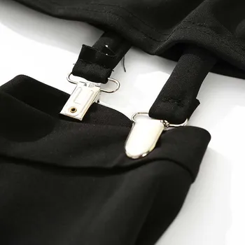 Harajuku Naiste Kleit Pihuarvutite Roosa Tikand Must Lühike Mini-Line Punk Stiilis Kleit Naine Seab 2019 Kaks Tükki, Uued