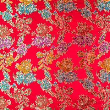 Hiina siidist lille satiin brocade jacquard fabric materjal kleidi cheongsam kimono õmblemine kangast rõivas