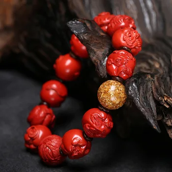Hiina Zodiac Punane Orgaaniliste Kinaver Helmed 14MM Elastne Käevõru Loomulik Mood Mees Ahd Naine Õnne Amulett Kingitused Uus