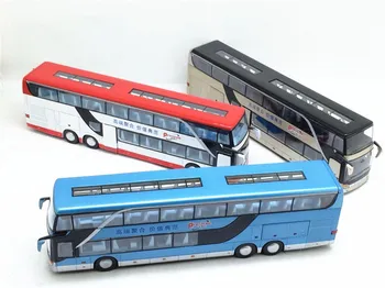 Hot Müük Kõrge kvaliteediga 1:32 sulam, tõmba tagasi bussi mudel,kõrge imitatsioon Topelt sightseeing bussi,flash mänguasi sõiduki,tasuta shipping
