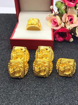 HX Puhas 24K Kuld Sõrmus Tõeline AU 999 Kullast Rõngad Elegantne Läikiv Süda Ilus Kallis Trendikas Ehteid Hot Müüa Uus 2020