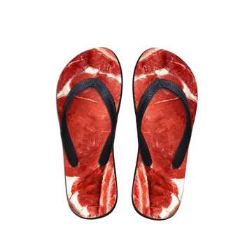 INSTANTARTS Meeste Vabaaja Beach Flip-flops Creative 3D Liha Disain Kummist Vee Suss Meeste Suve-Non-slip Pehme varbavahed