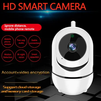 IP Kaamera, Wifi 1080P HD Wireless Home Security Kaamera SD Mälukaardi Cloud Storage kahesuunaline Audio-IR-Night Vision Mini CCTV Järelevalve
