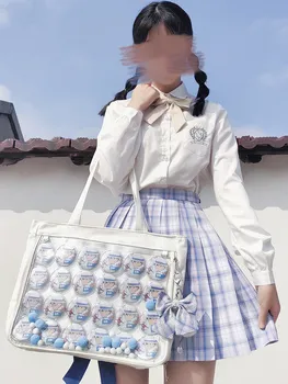 Jaapani College Armas Karu Pea kahepoolne Itabag Lolita Läbipaistev õlakott, Lõuend Totes Koomiline Näita Käekott Õpilased