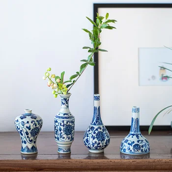 Jingdezhen Hiina, sinine ja valge Jaapani Zen keraamilised laua vaas lille vaas käsitsi maalitud dekoratiivne ornament kingitus