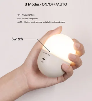 Kapsel Induktsiooni Lamp LED Night Light With Motion Sensor Tugev Magnet USB Laetav Trepp, Tulede Valguse Öö Lamp