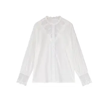 Kevadel Pikad Varrukad Naiste Pluus Vabaaja Vintage Pits Valge Särk Pluusid Segast Pullover Tops Blusas Mujer De Moda 2020