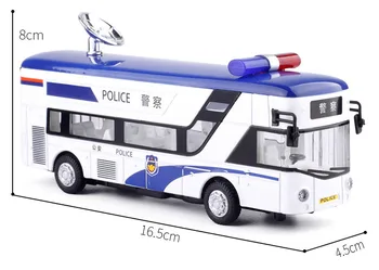 Kõrge simitation Politsei Bussi 19Cm Sulamist Avalik Liiklus Politseinik Mänguasjad Komplektide Kerge Heli Tõmmake Lapsed Mänguasjad, Vaba Shipping