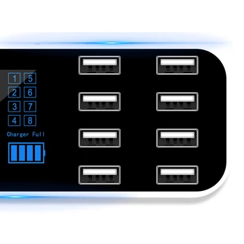 LED-Ekraan laadimisjaama 8Multi-Port USB Adapter Lauaarvuti Auto telefoni Laadija Nutikas Telefon Laadija Aku mobiiltelefoni