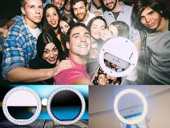 LED Selfie hele rõngas mobiiltelefoni helendav rõngas, Klipp -, avarii-lambid camará, ümmarguse kerge