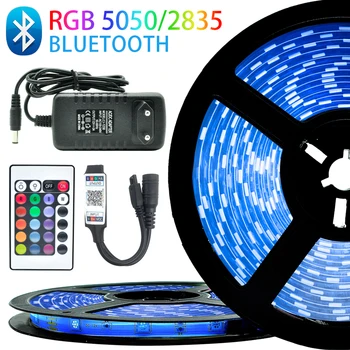LED Valgus RGB 5050 SMD 2835 Paindlik Lindi Tuled Ribad, RGB 5M 10M 15M 20M IP65 Lindi Diood DC 12V pult+Adapter