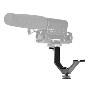 LIHTNE KAPUUTS EVB-105 DSLR Kaamera Mount Triple kinnituskoha V-kuju Mount Bracket LED Video Tuled Mikrofonid - Must