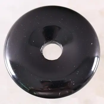 Looduslikust Kivist Donut Kaelakee Ripats 30mm Ring Ringi Tervendav Lapis Crystal Aventurine Rant Naiste, Meeste Ehted Kingitus 1tk