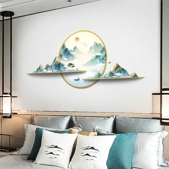 Loominguline Hiina Stiilis Seina art Dekoratiivsed Kleebised Maali Tapeet, elutoas Taust Mägi Maastik Maastik Kleebised