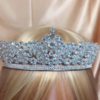 Luksus Rhinestone crown lady fashion lihtne headdress crown Pruudi ehted Pulm Tarvikud