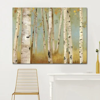 Metsa Pilte, Valge Kask Lõuend Seina Maali Kunst Pildid elutuba, Magamistuba Öö Plakatid Home Decor raamita