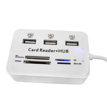 Micro-USB-Hub 3.0 Combo 3 Sadamate Spliter toiteplokk TF/SD/MS/M2 Card Reader all in One PC-Arvuti Lisaseadmed Dropshipping