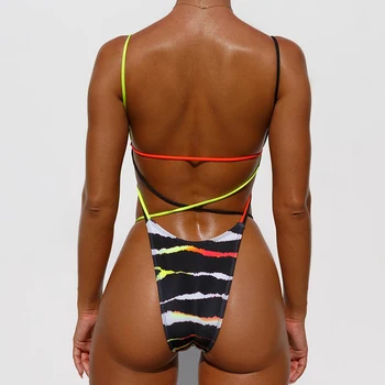 Mossha Backless supelrõivad naiste Brasiilia bikiinid thong 2020 Seksikas ujumistrikoo one-piece sobib ujumine ülikond naiste monokini uus