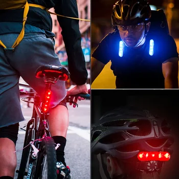 Mountain Bike Kerge USB Laetav Jalgratta Tagumine Tuli Valge Punane Sinine LED MTB Taillight Seljakott, Kiiver Jalgrattasõit Hoiatus Lamp