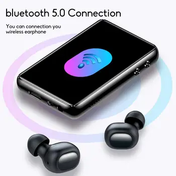 MP3 mängija, Bluetooth 5.0 puutetundlik ekraan 2,4 tolline sisseehitatud kõlar 8/16G, e-raamat, raadio, video mängija, Mp 4 KUNI 128g