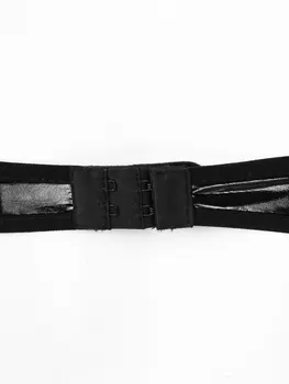Must Naiste Sooja Pesu Lateks Masti Klubi Kostüümid Eksootiliste Komplekti Metallik Pits Tikitud Underwire Avatud Nibud Rinnahoidja ja G-String