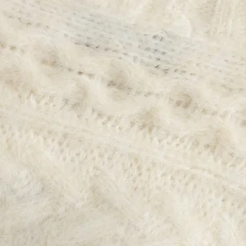MXIN Mood Seksikas Kärbitud Kaabel Kootud Pullover Kampsun Naiste 2020 Vintage Kõrge Kaelus Pikk Varrukas Naine Pulloverid Stiilne Tops