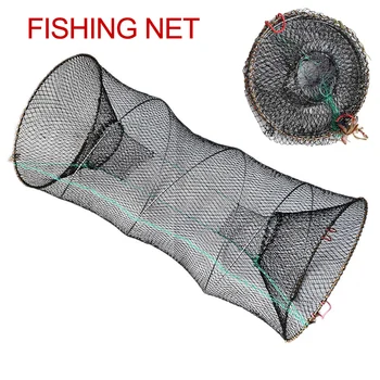 Nailon Fishing Net Kala-Krabi Homaar Jõevähk Püüdja Poti Automaatne Lõksu Kokkupandav Lõksu Loo Hoida Net Vihmavari Puuri X597B