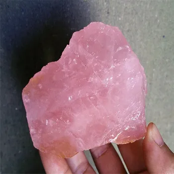 Natural Raw Pink Rose Quartz Crystal Kivi, Mosambiik 300-600g