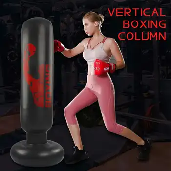 Paks Koolitus Fitness Vertikaalne Täispuhutavad Poksikindad Kott PVC Tiheneb Poks Samba Trummel Veerus Mulgustamiseks Kotti Fitness Vahend, 1.6 m