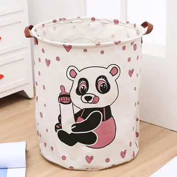 Panda Puuvillast Voodipesu Pesu Korv, Kokkupandavad Riided Veekindel Box Ladustamise Kott