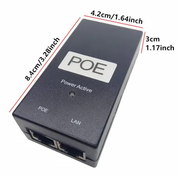 PoE toiteadapter 24V 1A PoE Injector 24W Ethernet Adapteri IP-Kaamera toide EL-US UK Plug IP Kaamera Telefon