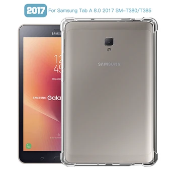 Põrutuskindel Kate Samsung Galaxy Tab 8.0 2017 SM-T380 SM-385 8.0 tolline Juhul TPÜ Räni Läbipaistev Kate Coque Fundas