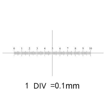 Risti Dot DIV 0.01 mm Mikromeeter Kalibreerimine Slaid Joonlaud 4 Mõõtmise Kaalud Stereo Bioloogilise Mikroskoobi