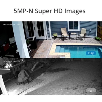 SANNCE 8CH 5MP-N HD DVR Home Security Camera Süsteem 4tk 5MP Infrapuna Öise Nägemise IP66 Väljas AI Kaamerate Valve VIDEOVALVE Komplekt