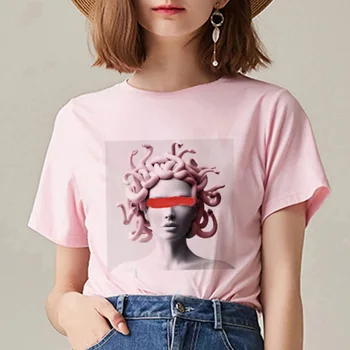 See on meduusa Pea, Mis Lülitab Neid Kivi T-Särk Naiste Suvel Casua Top, T-särk Naine Kuju Lõbus Harajuku Vintage Tshirt