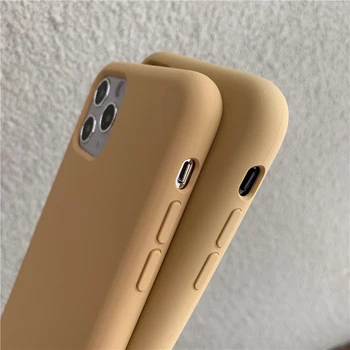 Silikoonist Case For iPhone 6 6s 7 8 Plus X XS Max Xr 11 Pro Max Katte Ametlik Värv Case For iPhone 11 Pro Max Kest
