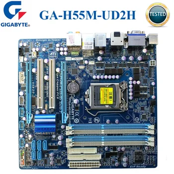 Socket LGA-1156 GIGABYTE GA-H55M-UD2H Lauaarvuti Emaplaadi DDR3 Intel H55 i7, i5 i3 LGA-1156 Algne kasutatud Emaplaadi GA-H55M-UD2H