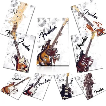 Stratocaster Kitarr Fender Bass Plakat Dekoratiivne Pilt Kaasaegne Seina Art Maalid Home Decor Raamita