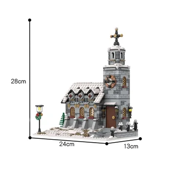 Street View vähe talve kiriku Ehitaja Haridus Mänguasjad Hoone Plokid, Tellised Lastele Lastele jõulukinke
