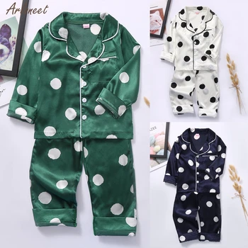 Teise lapse-Lapsed Baby Poiste Pikad Varrukad Dot Tops+Püksid Pidžaama Sleepwear Varustus, Poisid, Kids Peapaelad Laste Cothing Sobiks 2019 UUS