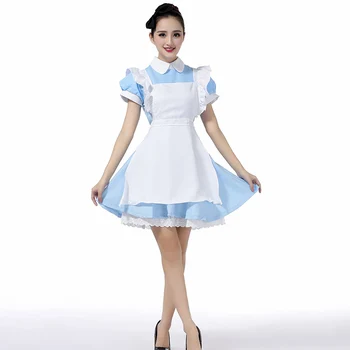 Top Müüa Alice In Wonderland Cosplay Kostüüm Lolita Kleit Neiu Põlle Kleit Fantasia Karneval Halloween Kostüümid Naistele